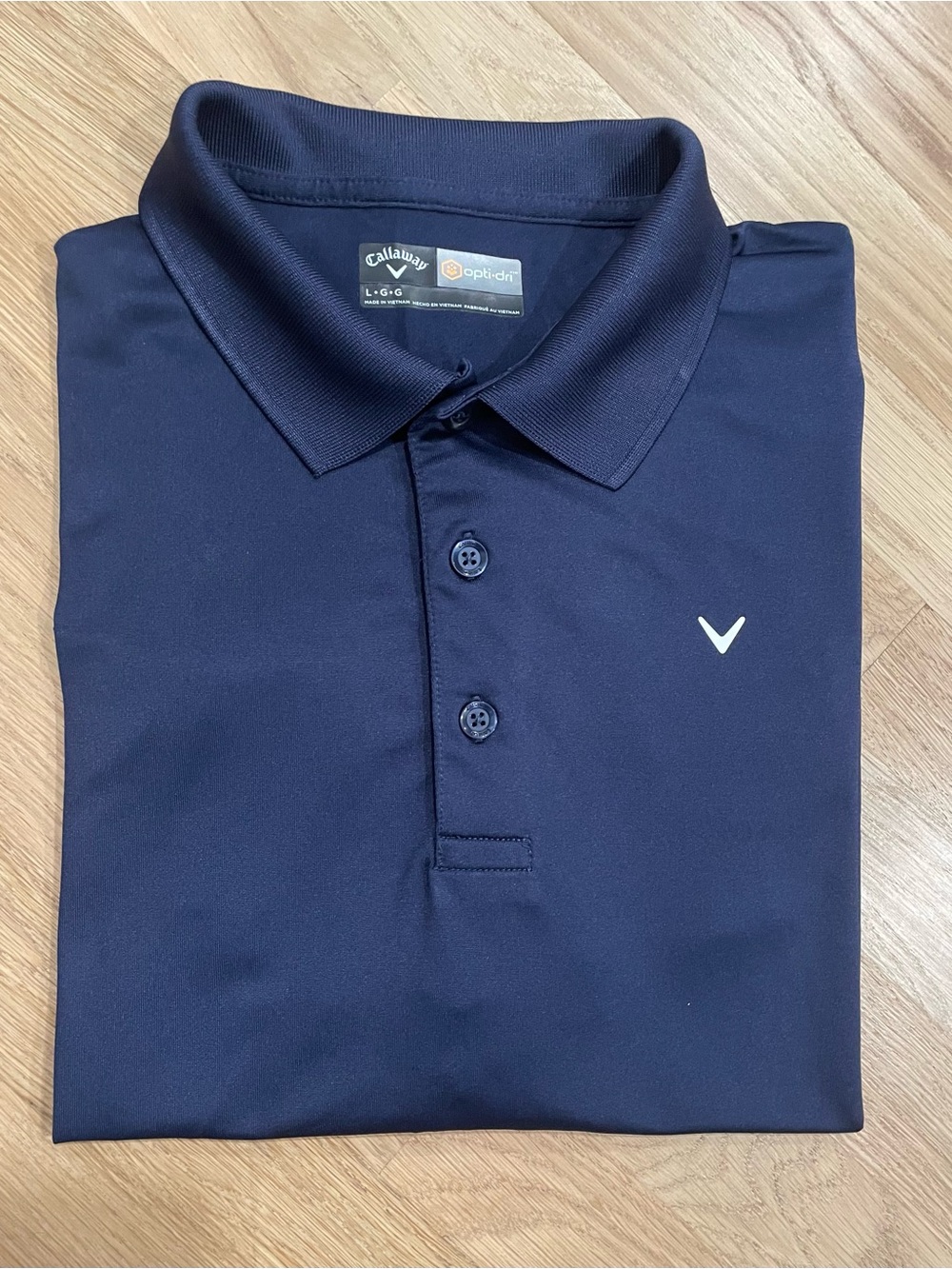 Callaway Men's Navy Polo with White Logo